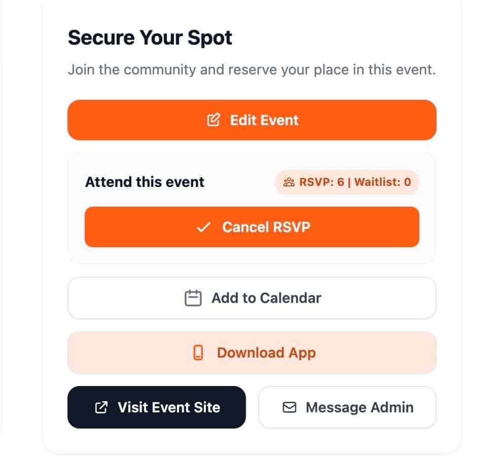 Event Registration Interface